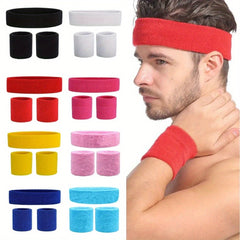 3pcs Sports Wristband & Headband Set for Yoga Gym