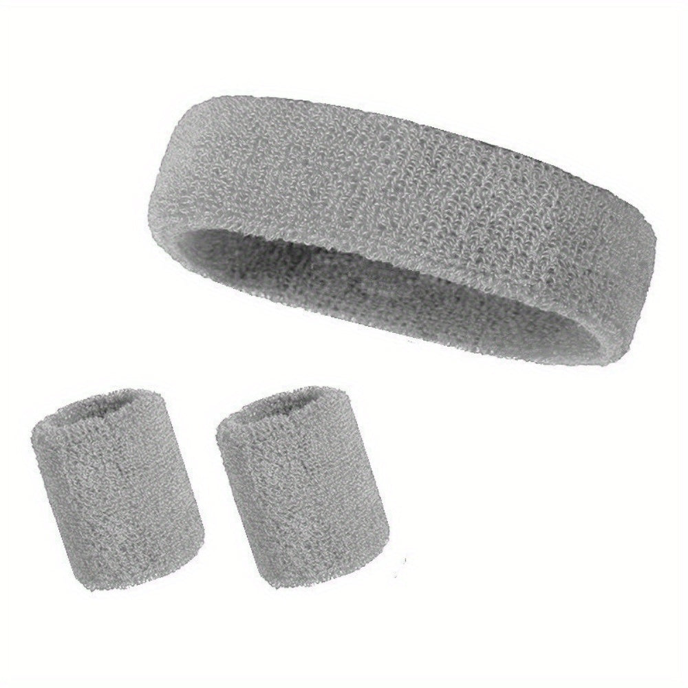 3pcs Sports Wristband & Headband Set for Yoga Gym