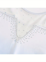 Girls Splicing Sleeveless Ballet Leotard Romper