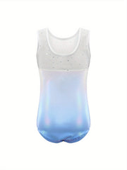 Girls Splicing Sleeveless Ballet Leotard Romper