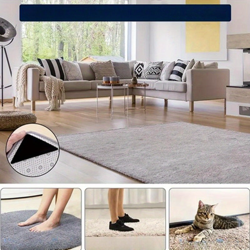 2pcs Reusable Carpet Sticker Non-slip Washable Prevent Carpet Moving Edges
