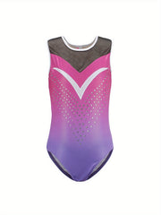 Toddler Girls Sleeveless Ballet Leotard Splicing Dance Suit