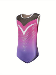 Toddler Girls Sleeveless Ballet Leotard Splicing Dance Suit