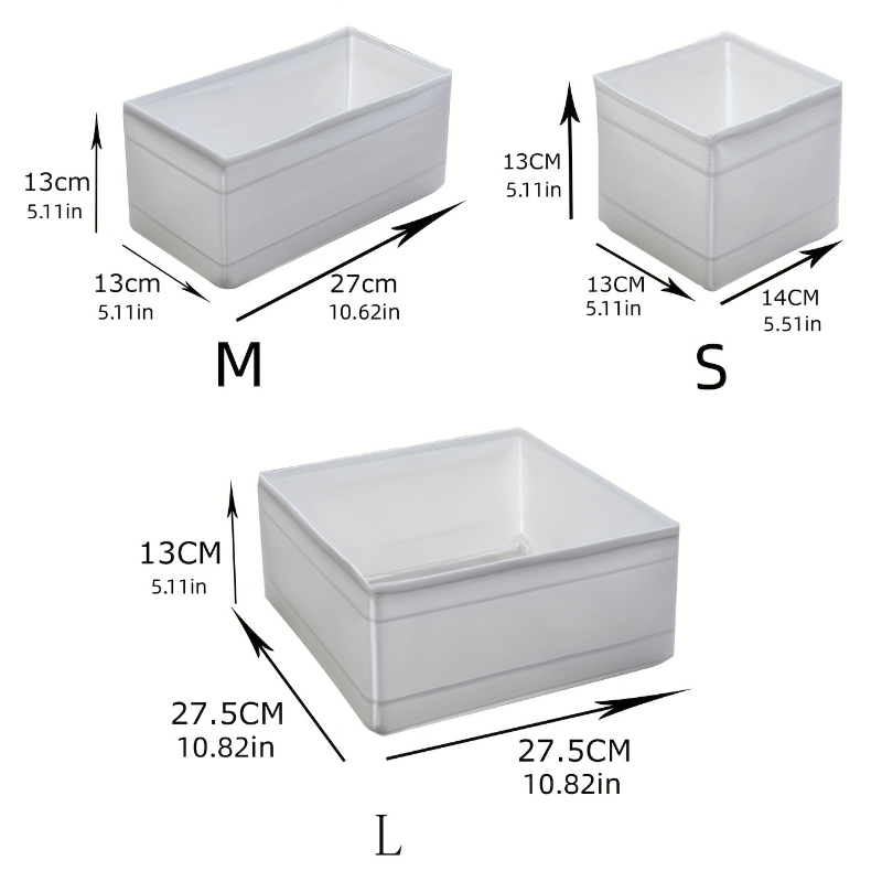 3pcs Oxford Cloth Underwear Storage Box Drawer Organizer