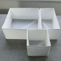 3pcs Oxford Cloth Underwear Storage Box Drawer Organizer