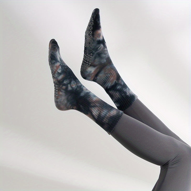 Solid Non-slip Yoga Socks for Fitness Indoor Sports