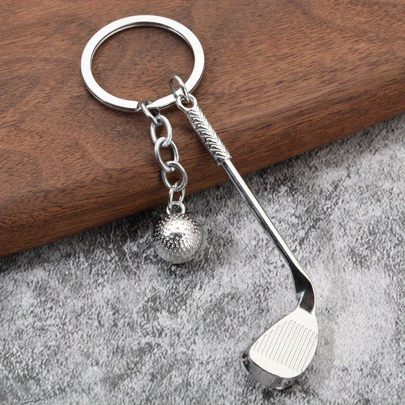 Creative Golf Ball Keychain Keyring Metal Bag Pendant Ornament Gift Men Women