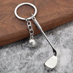 Creative Golf Ball Keychain Keyring Metal Bag Pendant Ornament Gift Men Women