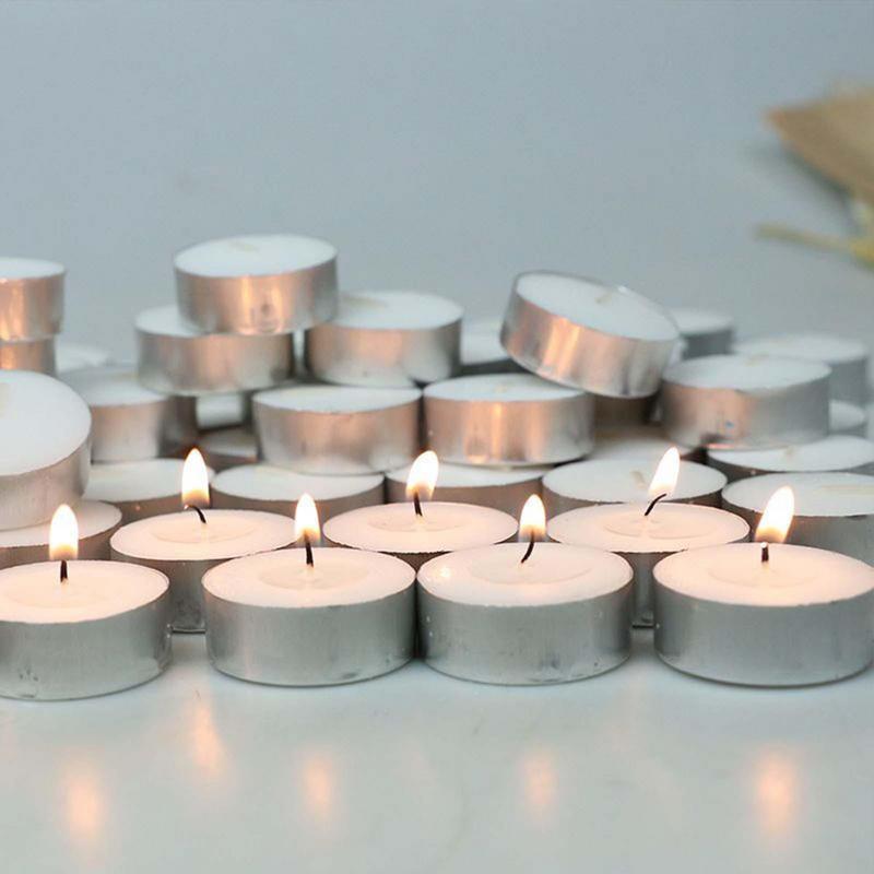 10pcs Smokeless Tea Candles for Office and Home Use