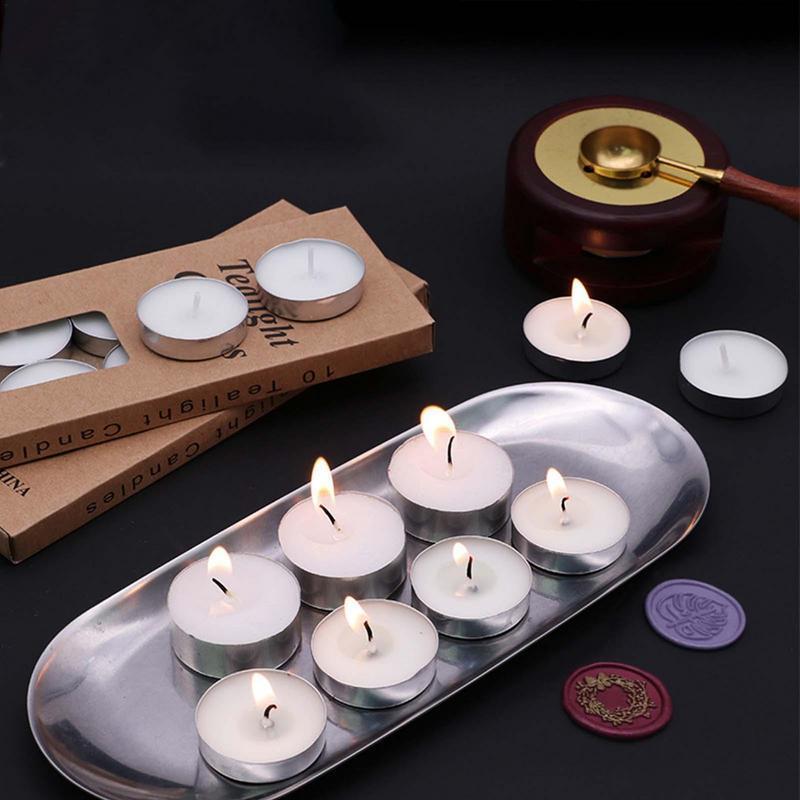 10pcs Smokeless Tea Candles for Office and Home Use