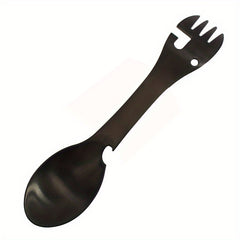 5 In 1 Stainless Steel Spoon Picnic Camping Tableware Bottle Opener