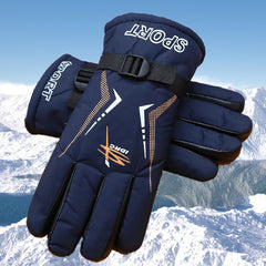 Winter Gloves Warm Thick Printing Skin Feeling Cloth Finger Gloves