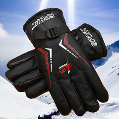 Winter Gloves Warm Thick Printing Skin Feeling Cloth Finger Gloves