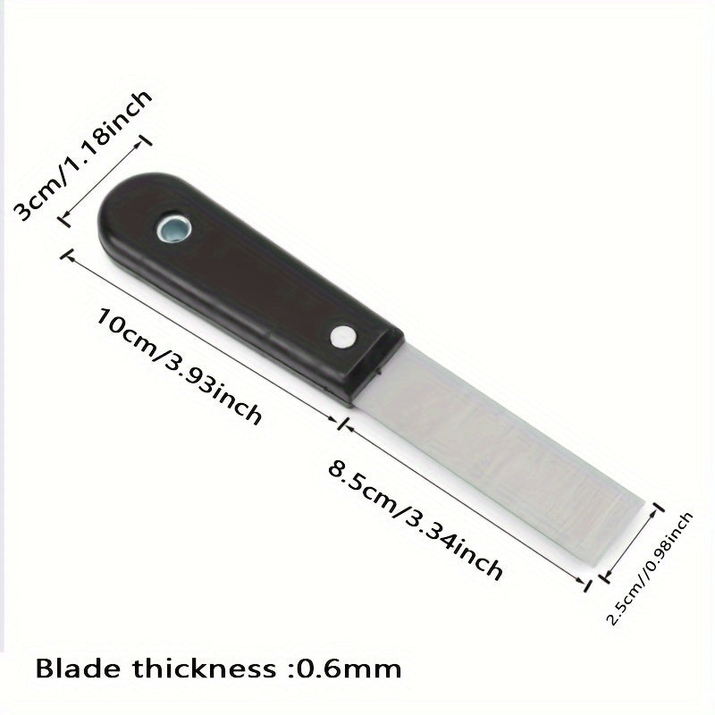 2pcs Stainless Steel Putty Scraper Rubber Handle Trowel Cleaning Paint 2 54 Cm