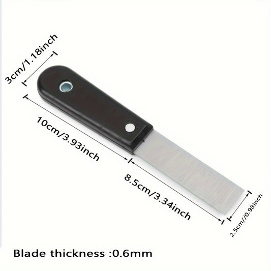 2pcs Stainless Steel Putty Scraper Rubber Handle Trowel Cleaning Paint 2 54 Cm