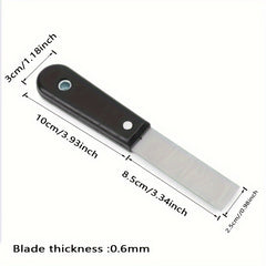2pcs Stainless Steel Putty Scraper Rubber Handle Trowel Cleaning Paint 2 54 Cm