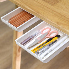 4pcs Self Adhesive Pencil Tray Storage Box - Maximize Desk Space