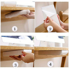 4pcs Self Adhesive Pencil Tray Storage Box - Maximize Desk Space