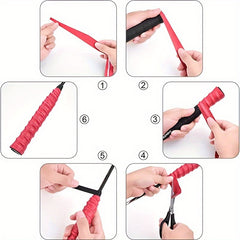 6pcs Racket Grip Tape - Quick Dry & Anti Slip for Tennis, Badminton, Squash