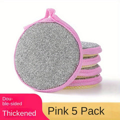 5pcs Double Sided Sponge Dishwashing Cloth Kitchen Cleaning Cloth