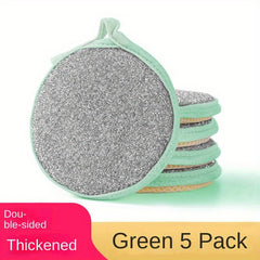 5pcs Double Sided Sponge Dishwashing Cloth Kitchen Cleaning Cloth