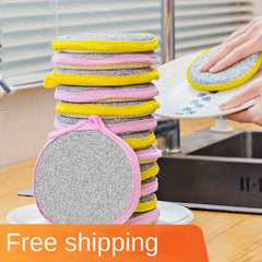 5pcs Double Sided Sponge Dishwashing Cloth Kitchen Cleaning Cloth