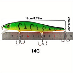3pcs Bionic Plastic Lure Long Casting Minnow for Freshwater and Seawater