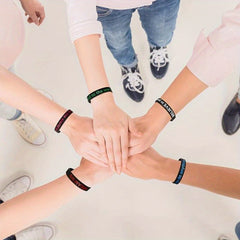 12 Pcs Slogan Rubber Wristband Bracelet 20 32x1 22 Cm