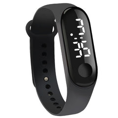 LED Digital Touch Screen Sports Watch Silicone Band Students