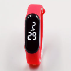 LED Digital Touch Screen Sports Watch Silicone Band Students