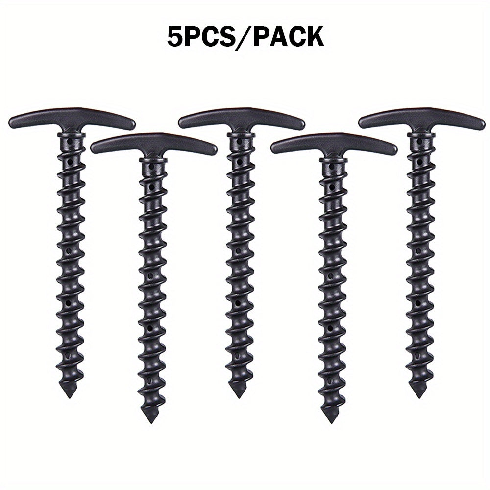 10pcs Camping Tent Ground Nails Screw Stakes for Hiking