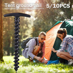10pcs Camping Tent Ground Nails Screw Stakes for Hiking