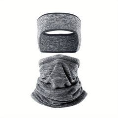 2 Pack Winter Ear Warmer Headband & Neck Warmers Set for Cycling Skiing