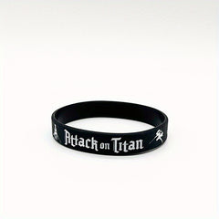 6 Pcs Attack Giant Silicone Bracelet Sports Wrist Band 20x1.22 Cm