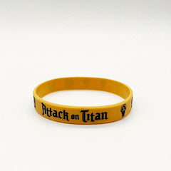 6 Pcs Attack Giant Silicone Bracelet Sports Wrist Band 20x1.22 Cm