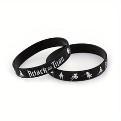 6 Pcs Attack Giant Silicone Bracelet Sports Wrist Band 20x1.22 Cm
