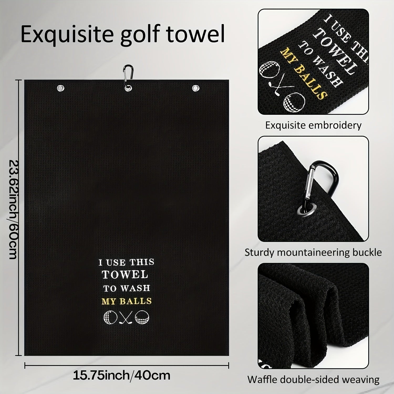 Funny Golf Towel with Clip for Women