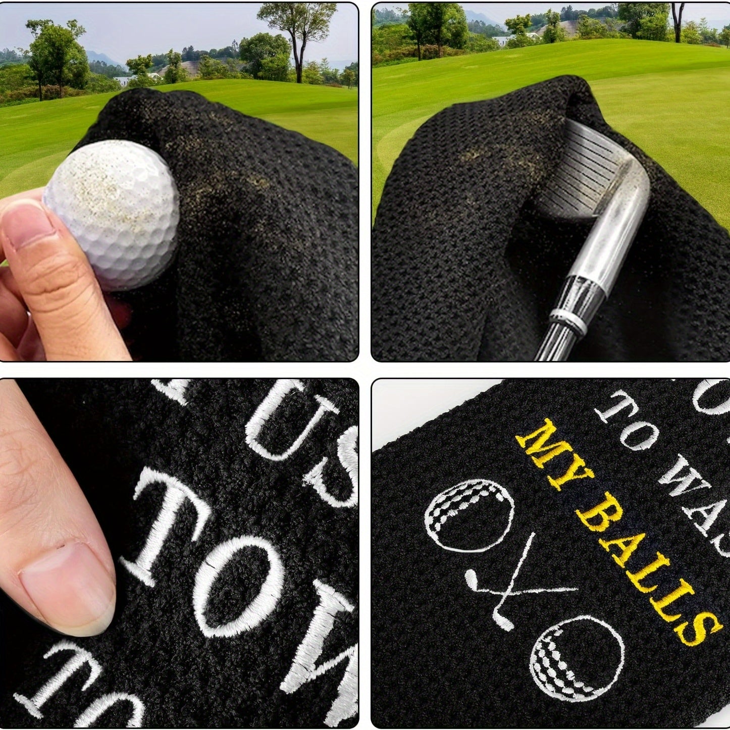 Funny Golf Towel with Clip for Women
