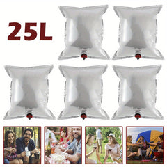 5pcs 25L Collapsible Water Bags Travel Camping Mountaineering