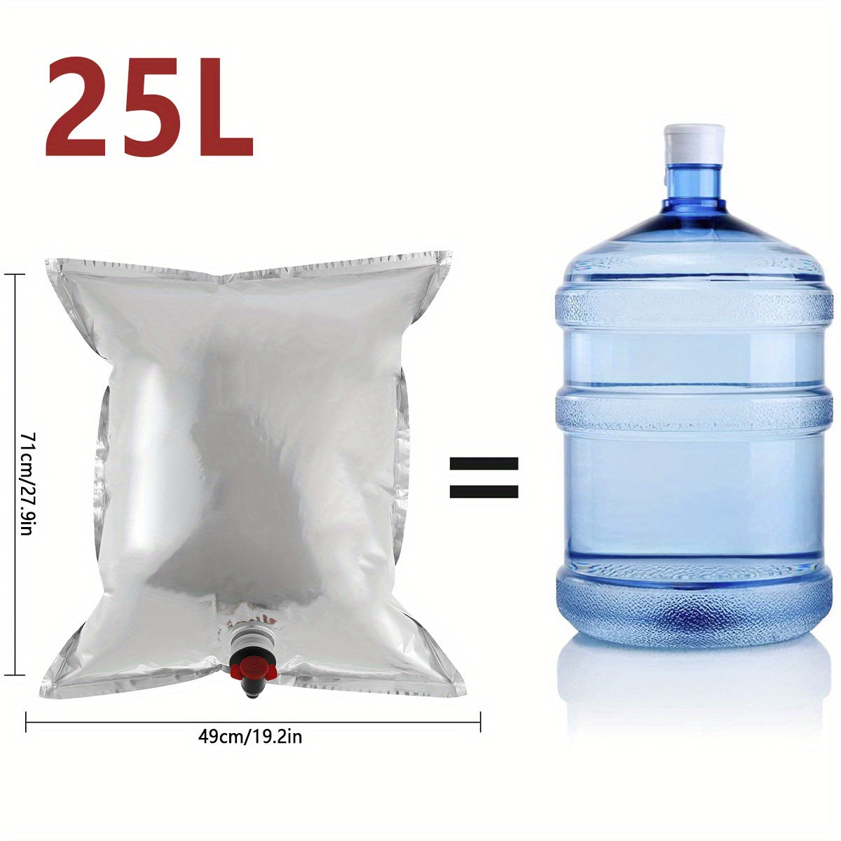 5pcs 25L Collapsible Water Bags Travel Camping Mountaineering
