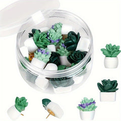 9pcs Succulent Pot Resin Wall Decoration