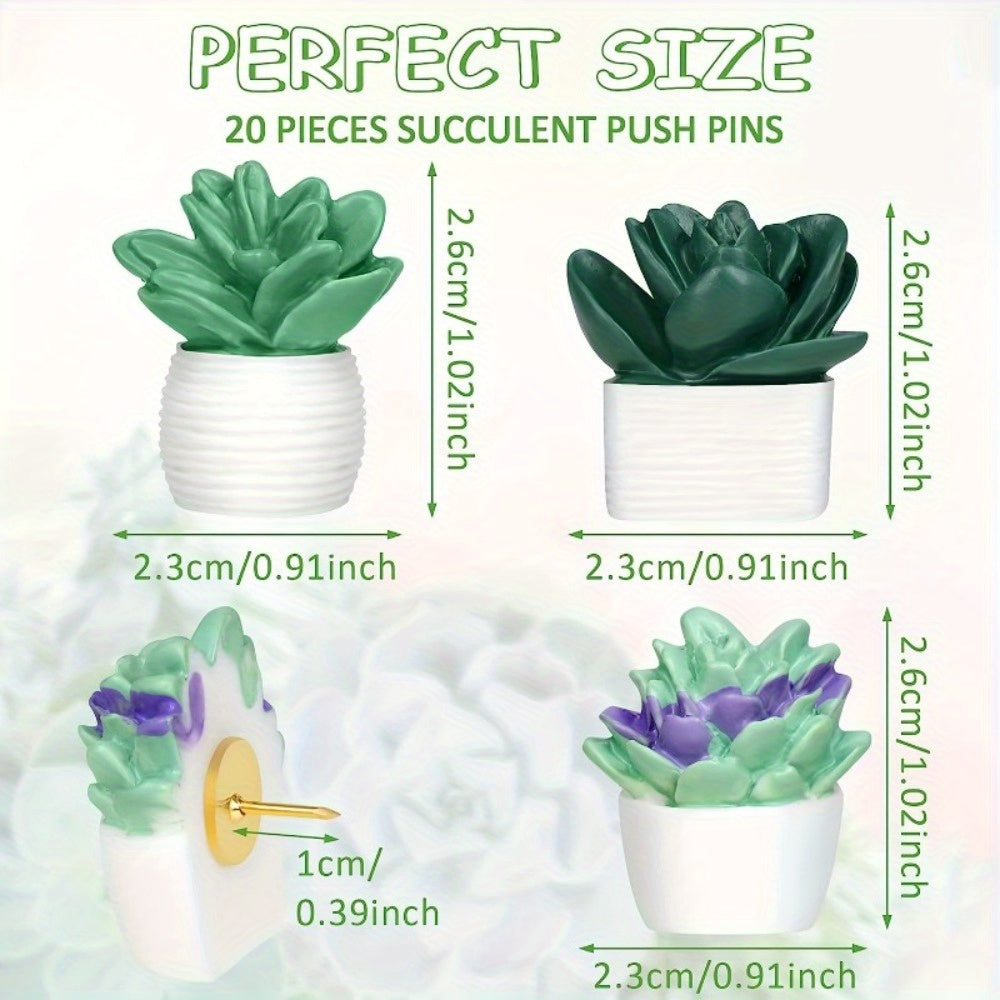 9pcs Succulent Pot Resin Wall Decoration