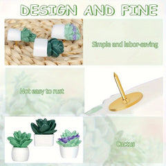 9pcs Succulent Pot Resin Wall Decoration