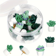 9pcs Succulent Pot Resin Wall Decoration