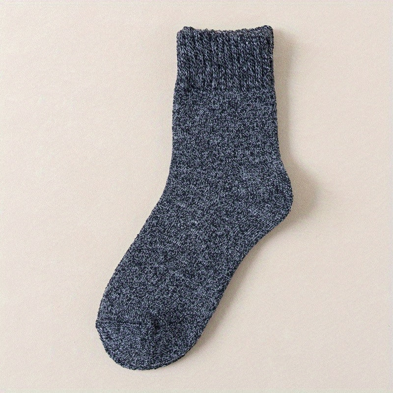 Men's Thermal Solid Socks for Winter & Autumn