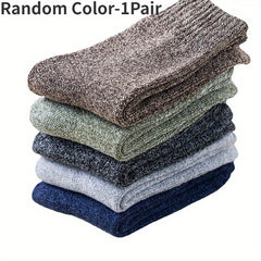 Men's Thermal Solid Socks for Winter & Autumn