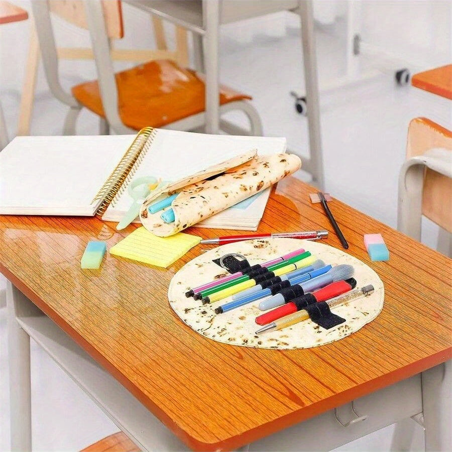 Makeup Holder Pencil Roll Up Case Pancake Pen Case Stationery Bag