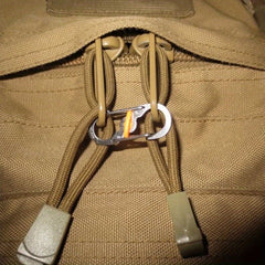 Small Stainless Steel Lock Buckle S-shaped Metal Keychain For Camping