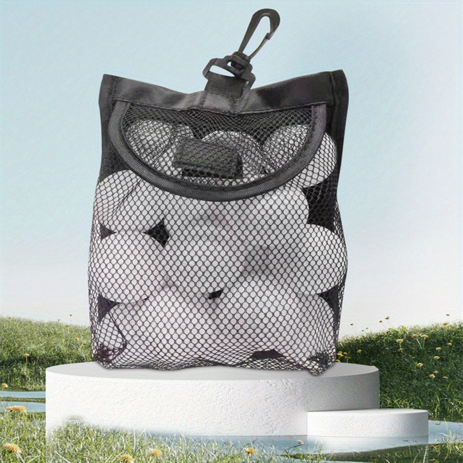 Portable Golf Ball Bag Mesh Holder for Clubs
