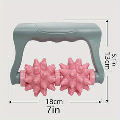2 Wheels Handheld Roller Yoga Massage Roller For Fitness